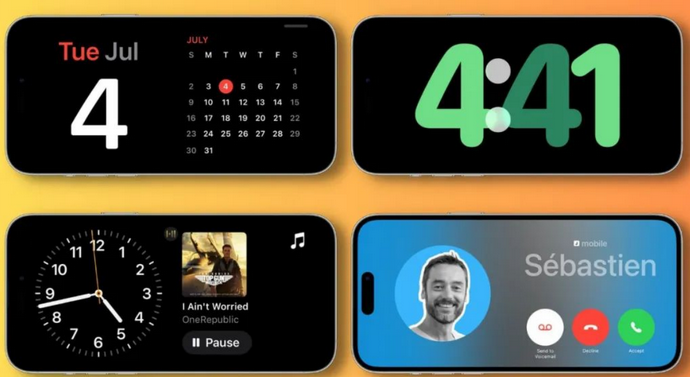 靖安苹果手机维修分享iOS17横屏充电待机显示有什么好处 