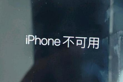 靖安苹果服务网点分享锁屏界面显示“iPhone 不可用”如何解决 